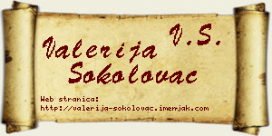 Valerija Sokolovac vizit kartica